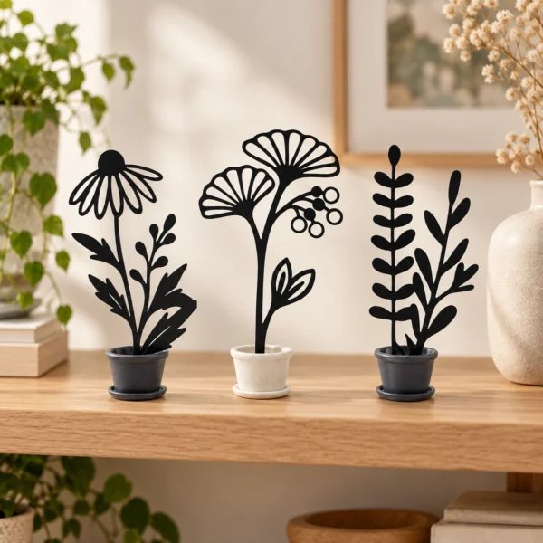 Dekoratif 3'lü Çiçek – Çiçek Modeli